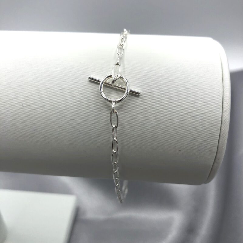 Sterling Silver TBar Bracelet - Image 4