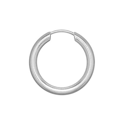 Silver Mens Single 18mm Hoop