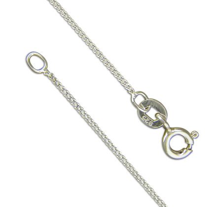 Silver Fine Diamond Cut Curb Chain