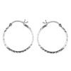 Silver Diamond Hoop Earrings (20mm)