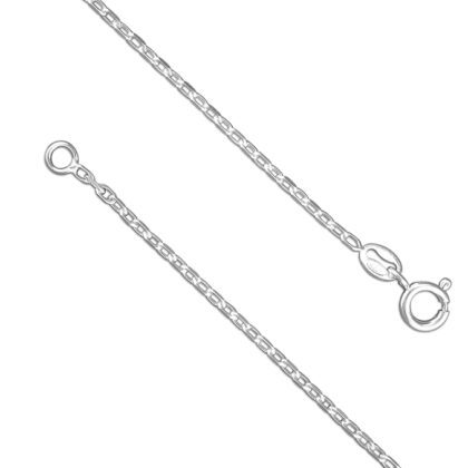 925 Sterling Silver Diamond Cut Belcher Chain Necklace (18" & 20")