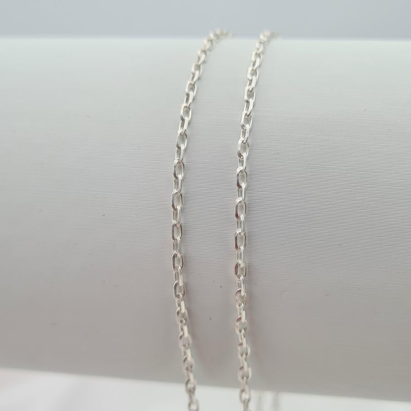 925 Sterling Silver Diamond Cut Belcher Chain Necklace (18" & 20") - Image 3