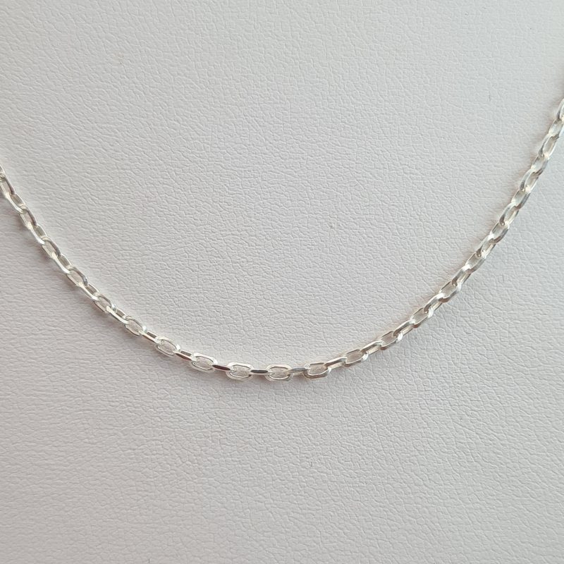 925 Sterling Silver Diamond Cut Belcher Chain Necklace (18" & 20") - Image 4