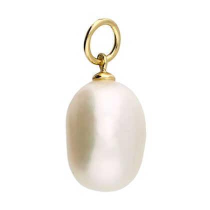 10ct Gold Pearl Charm Necklace