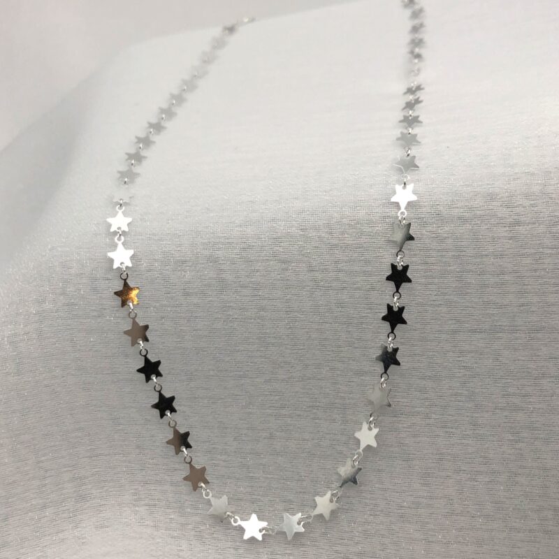 Silver Flat Star Necklace - Image 2