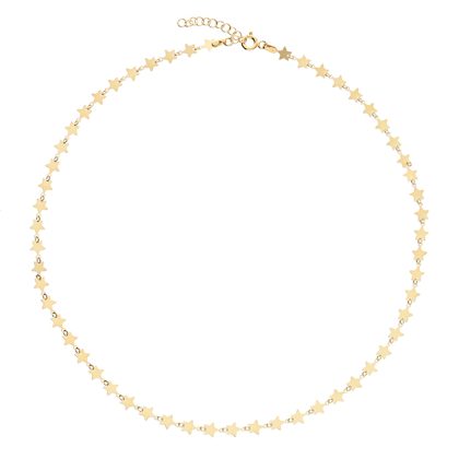 Yellow Gold Star Necklace