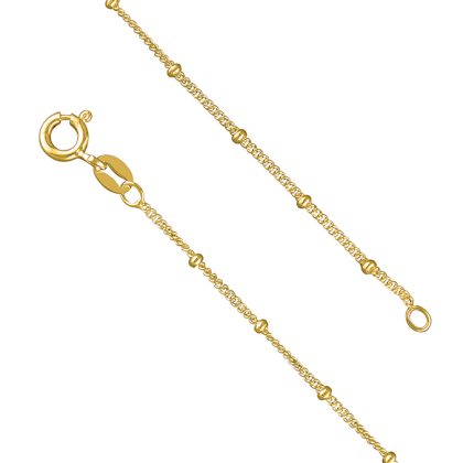 Yellow Gold Satellite Curb Chain