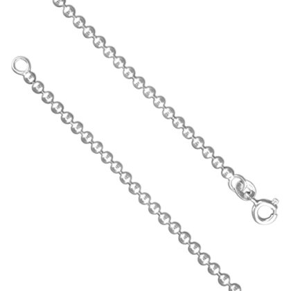 Unisex 925 Silver 20 Inch Heavy Bead Chain