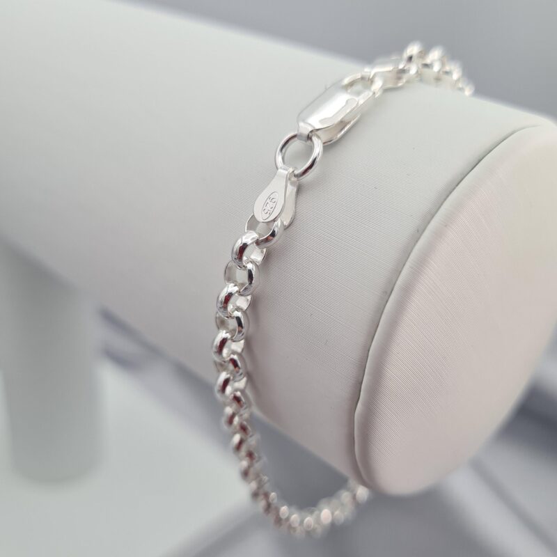 Men's Sterling Silver 8 Inch Heavy Cable Bracelet - Image 2