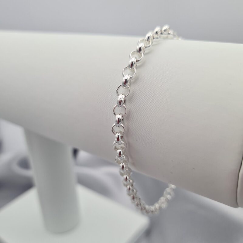 Men's Sterling Silver 8 Inch Heavy Cable Bracelet - Image 3