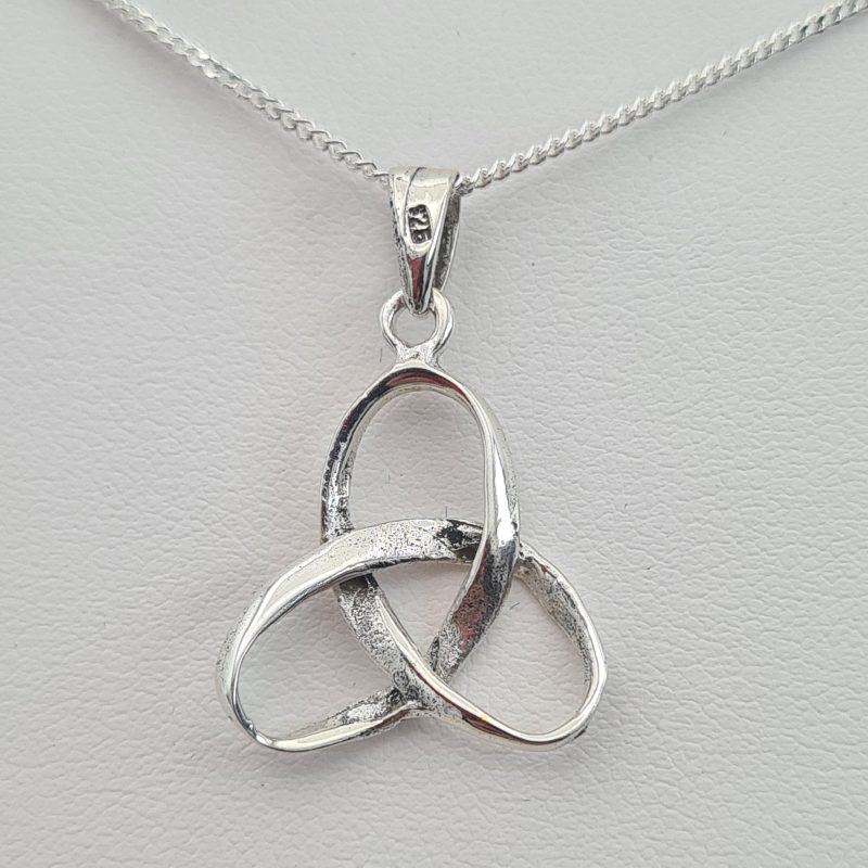 925 Sterling Silver Celtic Trinity Knot Necklace - Image 2