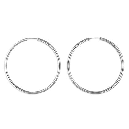 Silver Hoop Earrings (50mm)