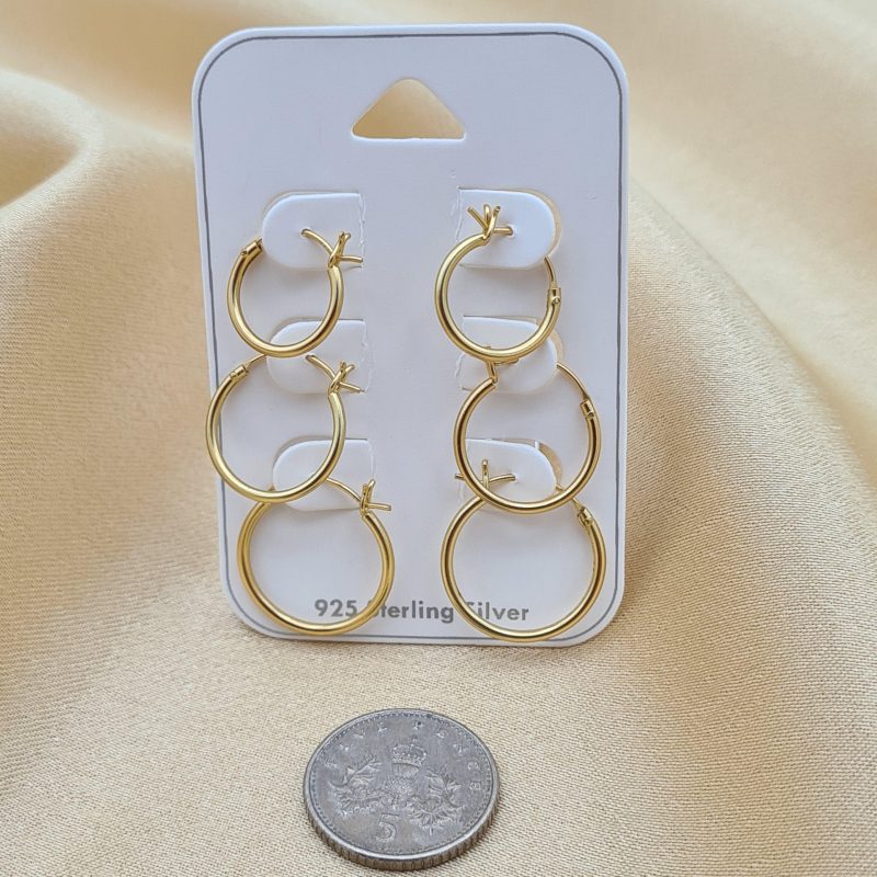 Yellow Gold Set of 3 Hoops - Image 5