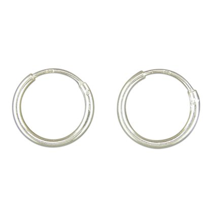 925 Sterling Silver Top Hinged Hoop Earrings