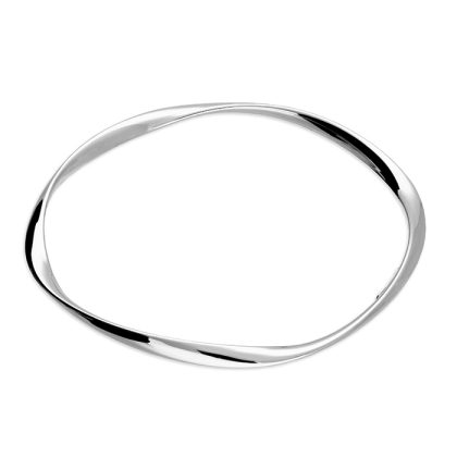 925 Sterling Silver Soft Twist Bangle